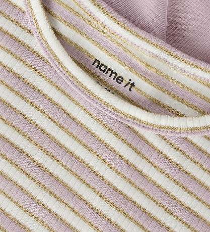 Name It Tjull kjóll - NmfTaias - Dawn Bleikt/Cloud Dansari