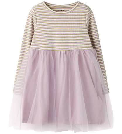 Name It Tjull kjóll - NmfTaias - Dawn Bleikt/Cloud Dansari