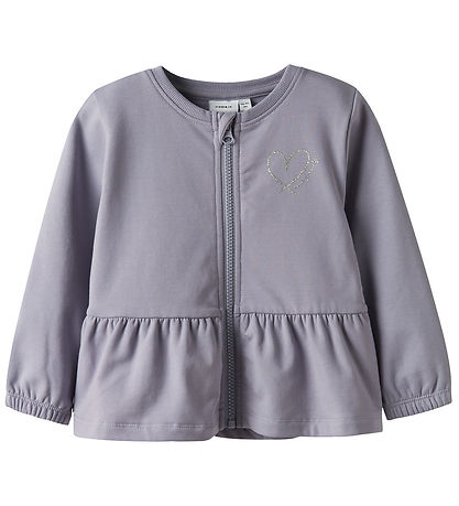 Name It Cardigan - Sweat - NmfTaika - Lavender Gray