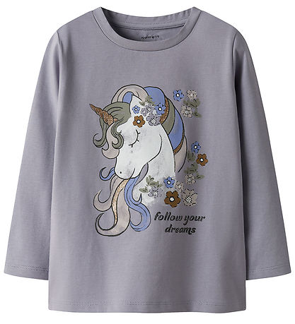 Name It Bluse - NmfTulinea - Lavender Gray