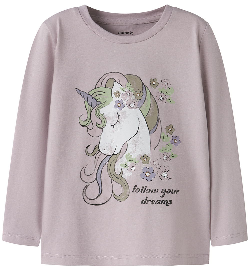 Name It Bluse - NmfTulinea - Dawn Pink m. Print - Name It - 3 Jahre (98) - Blusen