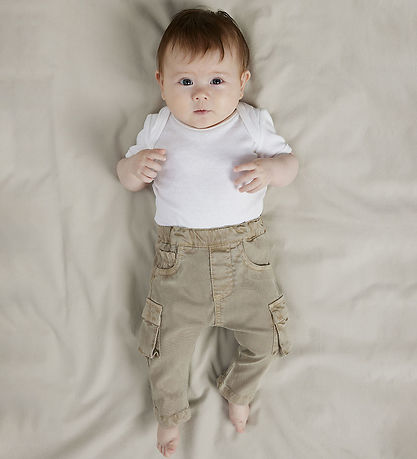 Name It Bukser - Baggy Cargo - NmmBen - Chinchilla