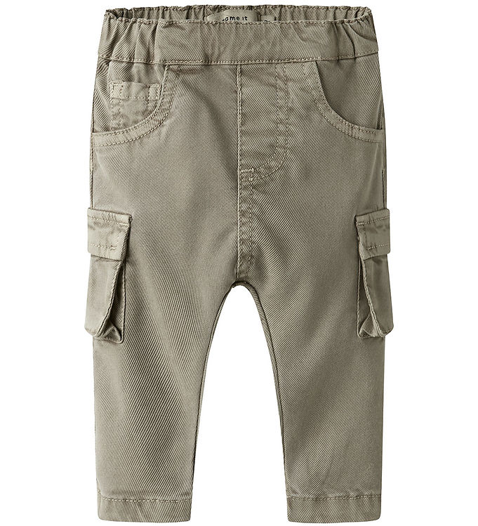 Name It Bukser - Baggy Cargo - NmmBen - Chinchilla