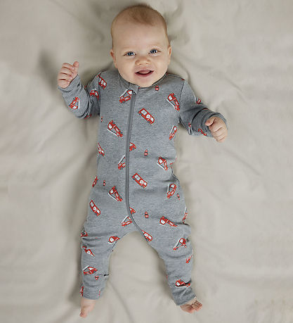 Name It Natdragt - Noos - 2-pak - NbmNightsuit - GreyMelange/Dar