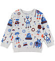 Name It Sweatshirt - NmmTino - Light Grey Melange w. Robots