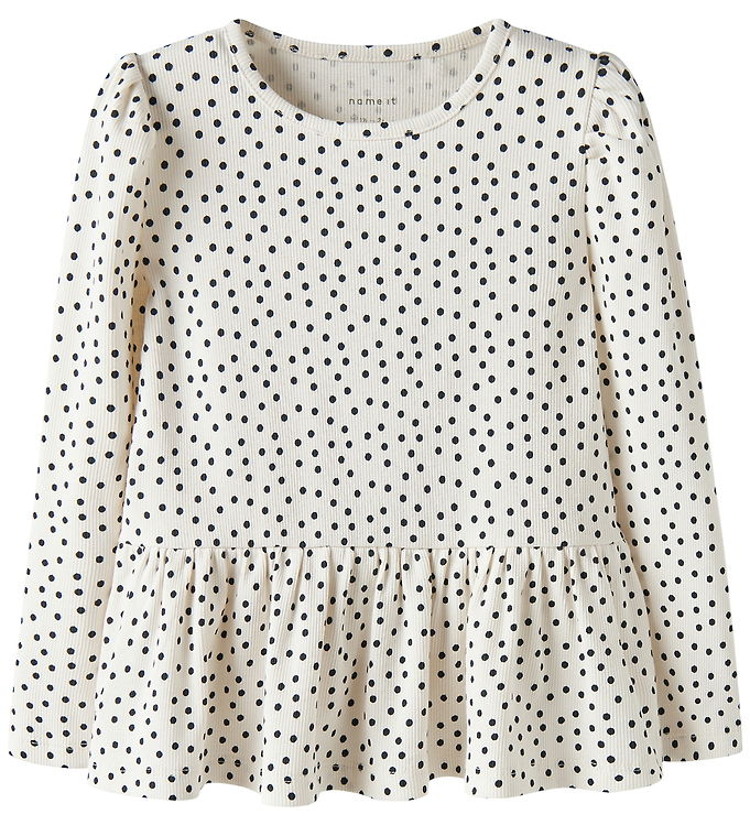 Name It NmfTenna - Bluse - Gardenia m. Prikker