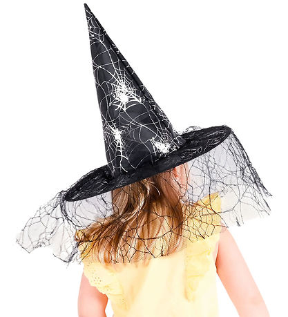Den Goda Fen Udklædning - Heksehat - Silver Spider Web