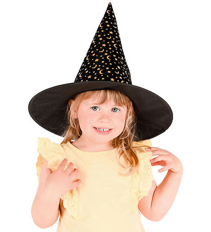 Den Goda Fen Udklædning - Heksehat - Gold Stars And Moon