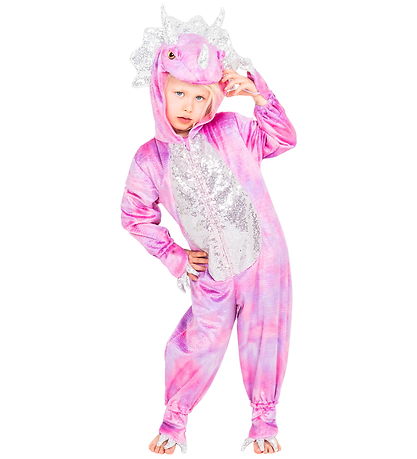 Den Goda Fen Udklædning - Triceratops - Pink Disco