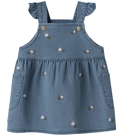 Name It Spencer - NbfSage - Denim Blue/FLOWER EMB