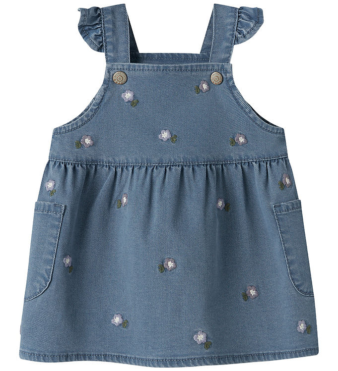 Name It Spencer - NbfSage - Denim Blue/Flower Emb