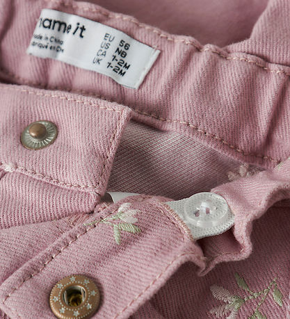 Name It Jeans - NbfRose - Dawn Pink/FLOWER EMB