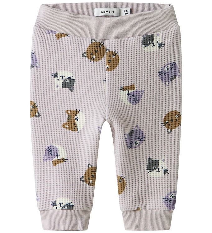 Name It Sweatpants - Vaflet - NbfTammie - Lilac Marble m. Print