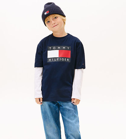Tommy Hilfiger T-shirt - Flag Heritage - Dark Night NavyBLU