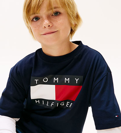 Tommy Hilfiger T-shirt - Flag Heritage - Dark Night NavyBLU