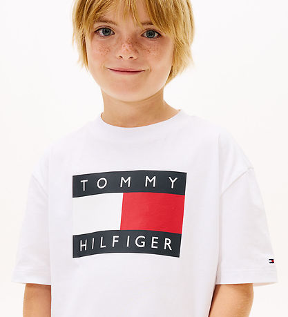 Tommy Hilfiger T-shirt - Flag Heritage - White/White