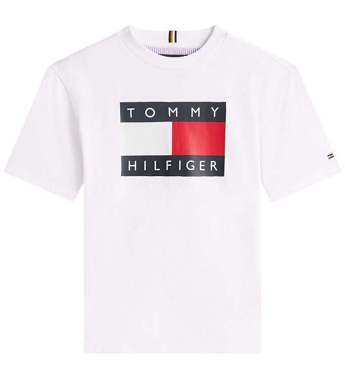Tommy Hilfiger T-shirt - Flag Heritage - Hvid