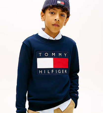 Tommy Hilfiger Sweatshirt - Flag Heritage - Dark Night NavyBlue