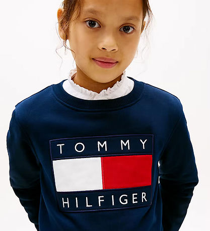 Tommy Hilfiger Sweatshirt - Flag Heritage - Dark Night NavyBlue