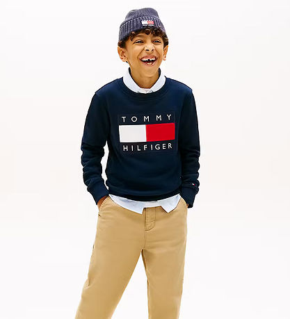 Tommy Hilfiger Sweatshirt - Flag Heritage - Dark Night NavyBlue