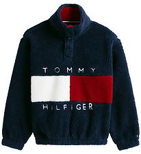 Tommy Hilfiger Fleecetrøje - Flag Heritage - Dark Night NavyBlue