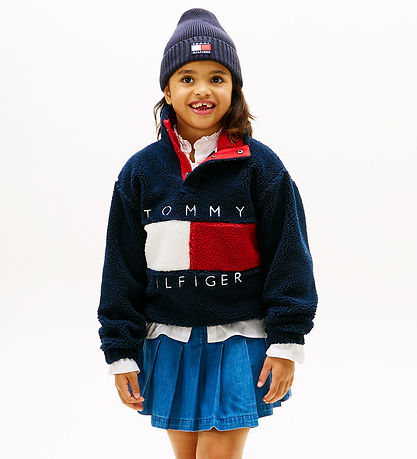 Tommy Hilfiger Fleecetrøje - Flag Heritage - Dark Night NavyBlue