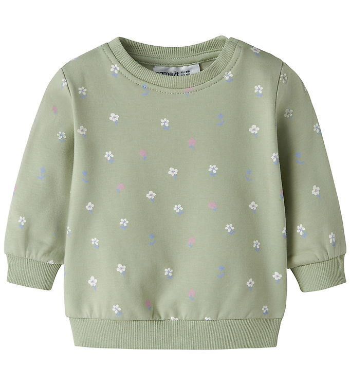 Name It Sweatshirt - NbfVimone - Swamp/Flowers