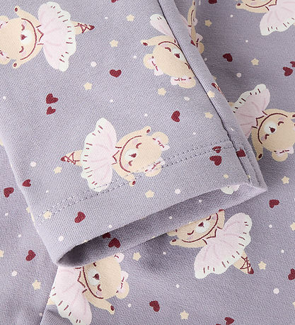 Name It Leggings - Sweat - NmfDavina - Lavender Gray/Ballerina B