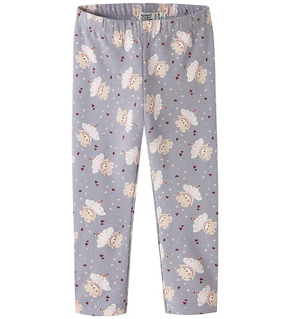 Name It Leggings - Sweat - NmfDavina - Lavender Gray/Ballerina B