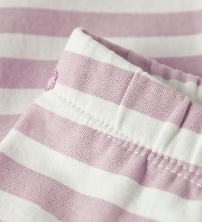 Name It Leggings - Sweat - NmfDavina - Cloud Dancer/Heart Stripe