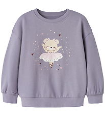 Name It Sweatshirt - NmfValona - Lavender Gray/Ballerina Bear