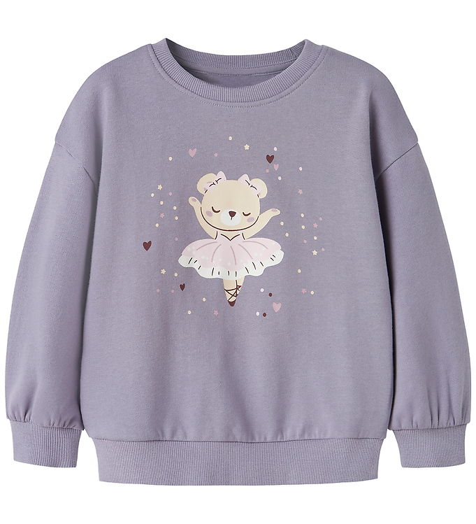 Name It Sweatshirt - NmfValona - Lavender Gray/Ballerina Bear