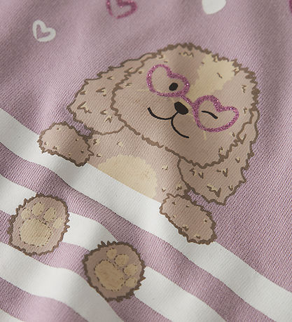 Name It Sweatshirt - NmfValona - Dawn Pink/Dog Heart Stripe