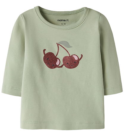 Name It Bluse - NbfVubie - Swamp/Cherry
