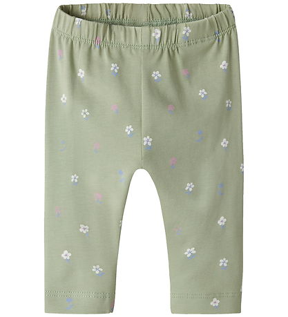 Name It Leggings - NbfVuvian - Swamp/Flowers
