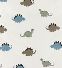 Nørgaard Madsens Sengetøj - Flonel - Voksen - Hvid m. Dinoer