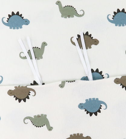 Nørgaard Madsens Sengetøj - Flonel - Hvid m. Dinoer