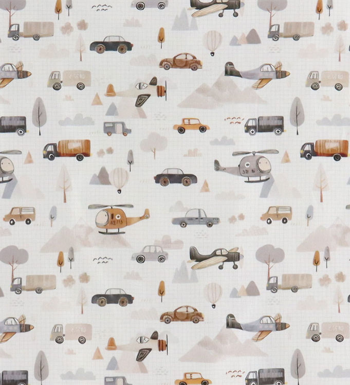 Nørgaard Madsens Sengetøj - Baby - Hvid m. Roadtrip