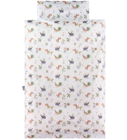 Nørgaard Madsens Sengetøj - Baby - Hvid m. Dinoer