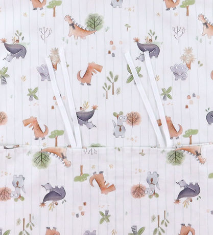 Nørgaard Madsens Sengetøj - Baby - Hvid m. Dinoer