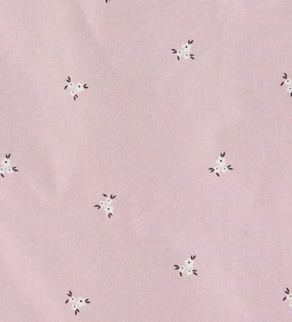 Nørgaard Madsens Sengetøj - Flonel - Baby - Mauve m. Blomster