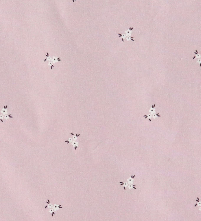 Nørgaard Madsens Sengetøj - Flonel - Baby - Mauve m. Blomster