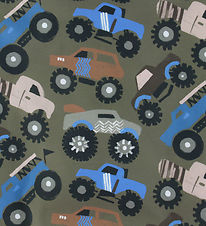 Nørgaard Madsens Sengetøj - Poplin - Baby - Army m. Biler