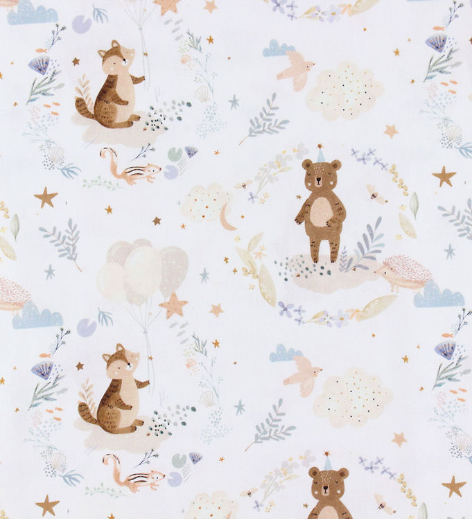 Nørgaard Madsens Sengetøj - Poplin - Baby - Hvid m. Bamser