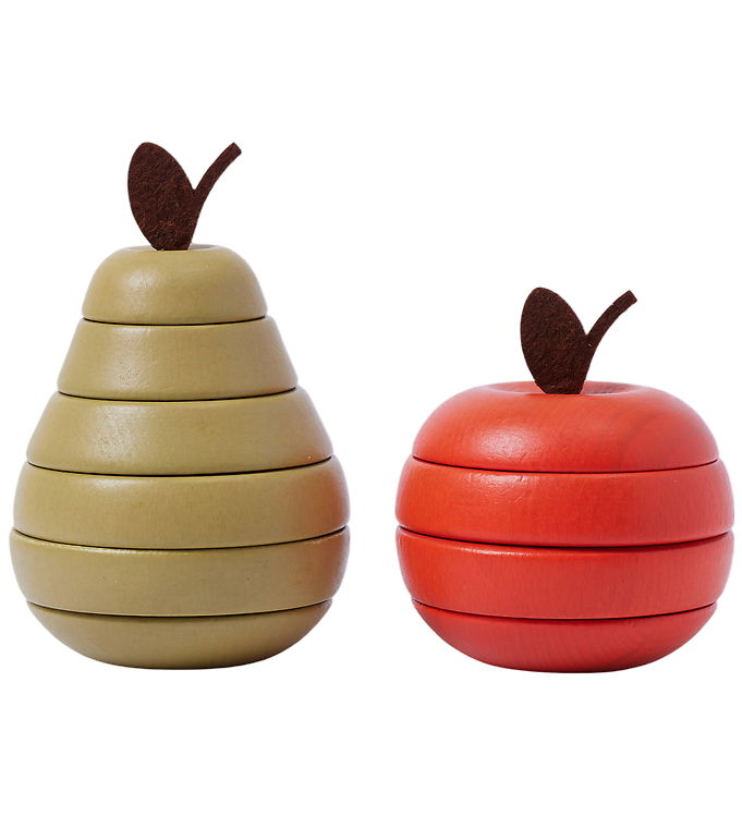 Ferm Living Stablelegetøj - Træ - Æble & Pære