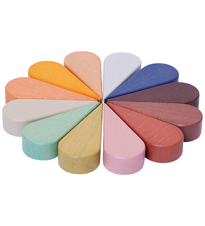 Ferm Living Trælegetøj - Petal Play Blocks - Multi