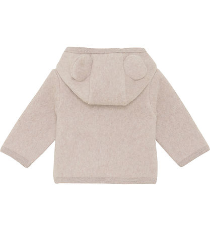 Huttelihut Fleecejakke - Camel Melange m. Ører