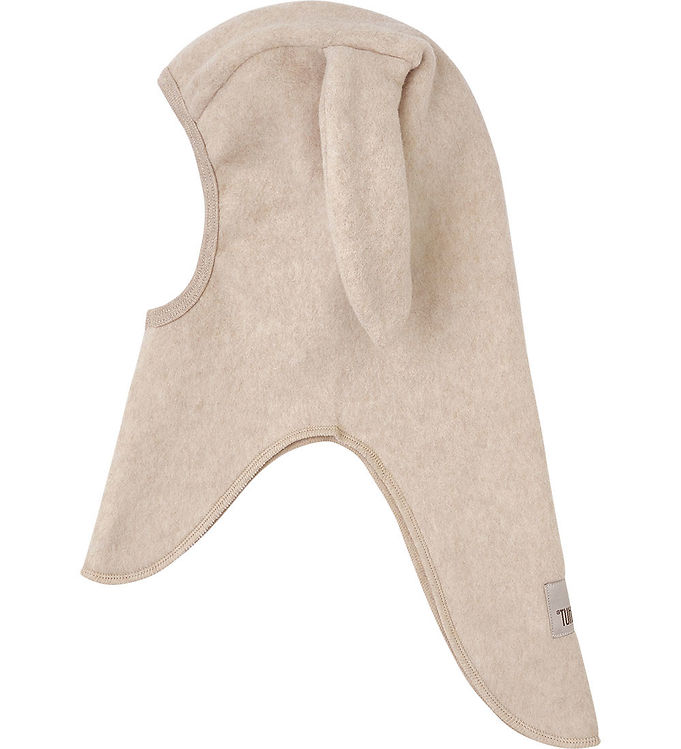 huttelihut Elefanthue - 1-lags - Fleece - Camel Melange m. Ører