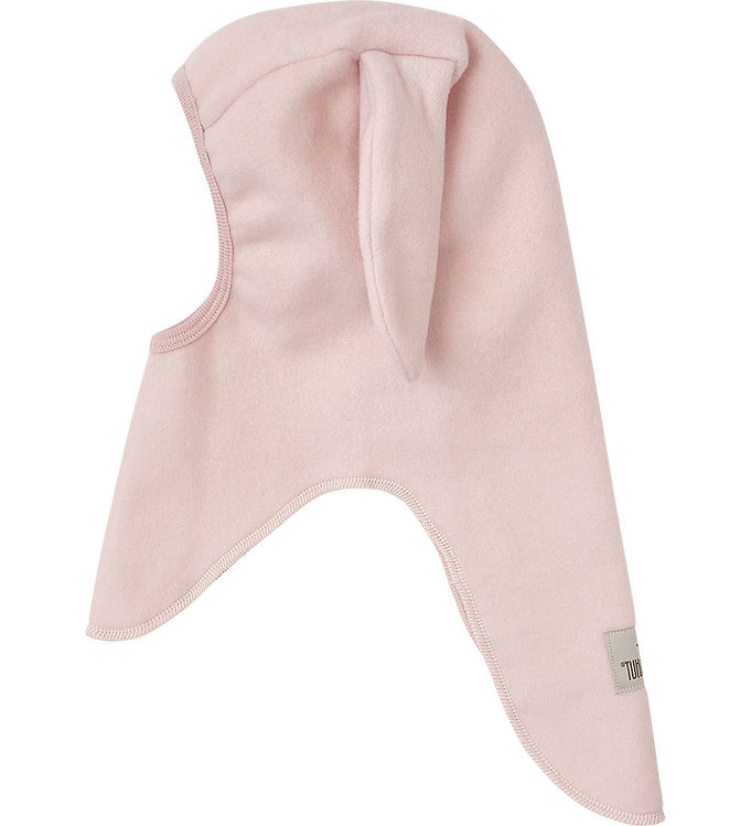 Huttelihut Elefanthue - 1-lags -Fleece - Peach Blush m. Ører