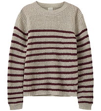 sofie Schnoor Bluse - Strik - Pollysy - Plum Stripe